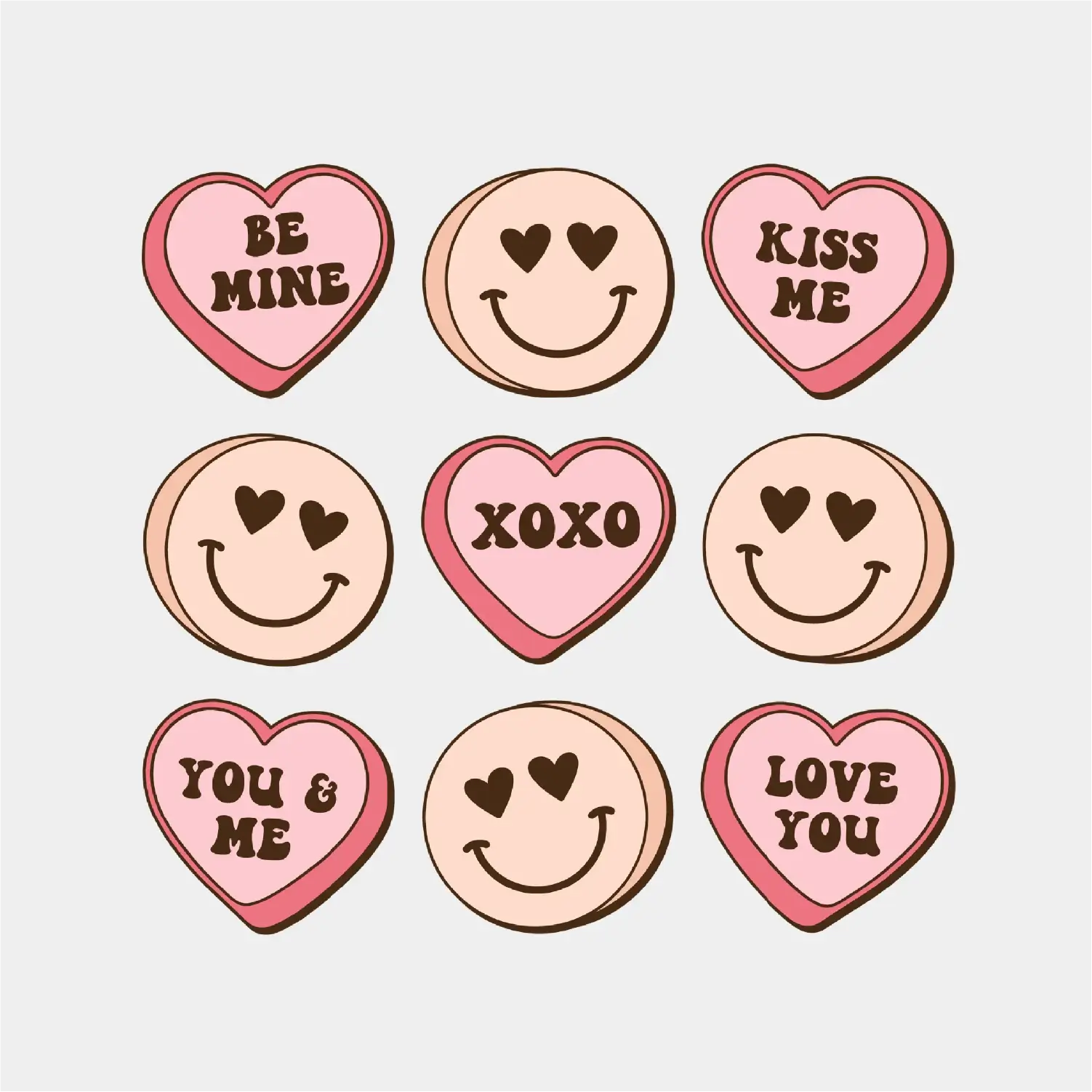 Hearts and Faces-DTF TRANSFER – GrabinGraphix